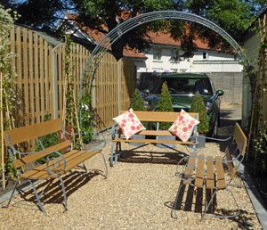 Wrought iron garden arches, made to order, any size.